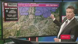 Tracking chances of rain, wintry mix and a blast of cold air moving into north Georgia