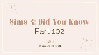 Sims 4: Did You Know? Part 102 | World Information | Build Neighborhoods | #shorts #tutorial #sims4