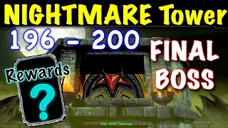 Nightmare Tower 196 - 200  Gameplay | Mk Mobile Nightmare Tower Final BOSS