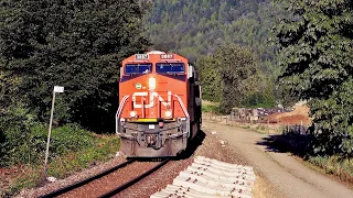 Massive Loaded Coal Train Speeds Around Curve With Horn Action Right At Golden Hour!