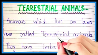 What are terrestrial animals | Definition of terrestrial animals