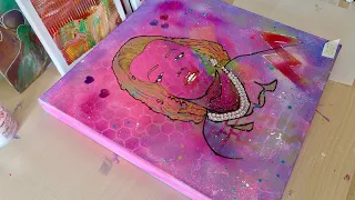 How to Paint a Portrait of Marilyn Monroe in the Pop Art and Street Art style/Abstract Art Jc Artist