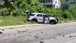 Two DPD officers hospitalized after getting t-boned in crash