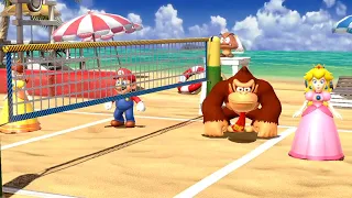 Mario Party Superstars Minigames - Peach vs Donkey Kong vs Daisy vs Mario (Hard CPU)