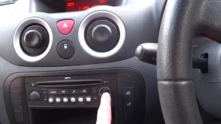 Citroen C3 how to stop flashing clocks dash , on-board computer , self diagnosis obd2 ,set time date