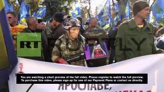 Ukraine: Kiev nationalists march on Rada for UPA commemoration