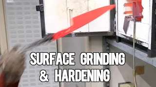 3# Surface grinding & hardening - Dragon's breath damascus chef's knife