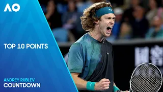 Andrey Rublev Top 10 Points | Australian Open 2024