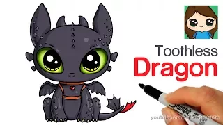 How to Draw a Cute Dragon Easy | Toothless