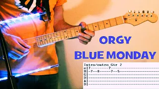 Orgy Blue Monday Guitar Lesson with Chords and TAB Tutorial New Order Cover