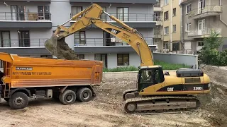 CAT 336 DL EKSKAVATÖR HAFRİYAT YÜKLEME VE DUVAR KESİMİ