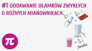 Dodawanie ułamków zwykłych o różnych mianownikach #1 [ Działania na ułamkach zwykłych o różnych mian