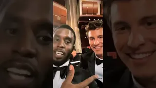 Shawn Mendes and Diddy at the 2022 Oscars