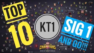 Top 10 Sig 1 And Go Champions In MCOC! - Best Champions Who Need To Be Awakened But Not High Sig!