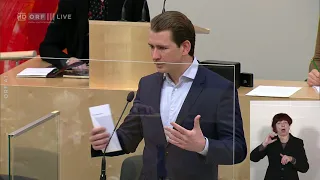 2021-01-14 04 Bundeskanzler Sebastian Kurz ÖVP   Nationalratssondersitzung vom 14 01 2021 um 0900 Uh