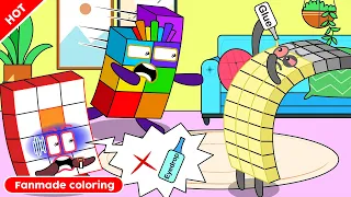 Stop NB 39!! It's Not Eye Drops!! Numberblocks Fanmade Coloring Story