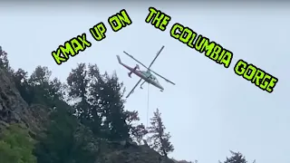 Kmax Helicopter up the Columbia Gorge 8-1-2020