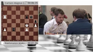 VERY CONFIDENT!! Aleksandr Rakhmanov vs Magnus Carlsen || World Rapid Chess 2019 - R7