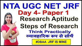 NET JRF | Research Aptitude | Day 4- Steps of Research | Paper 1 | By Navdeep Kaur