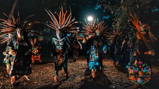 Mexican Folk Dance, Aztec dance - Representación de Danza prehispánica azteca en Día de Muertos - 4K