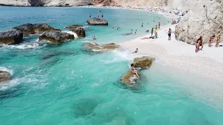 Lefkada Greece 2021 Egremni Beach / Porto Katsiki / Megali Petra Beach / Paralia Agios Nikitas Beach