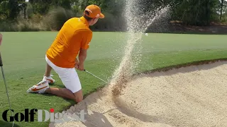 Rickie Fowler Shows How to Hit a Bunker Shot From Your Knees | Golf Tips | Golf Digest