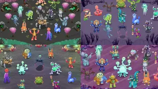 Ethereal Mansion, Abyss, Mineshaft & Workshop - Comparison | My singing monsters