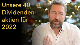 Unsere 40 Dividendenaktien für 2022