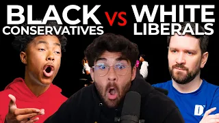Black Conservatives vs White Liberals | Hasanabi reacts to Middle Ground