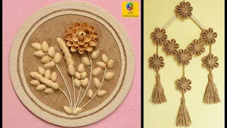 Wall Hanging Jute craft ideas | Home decorating idea handmade | DIY Jute Crafts Decoration Design