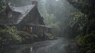 Relieve Stress And Fall Asleep In 5 Minutes With Heavy Rain In The Forest | Natural Sounds for Sleep