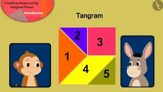 Creating shapes using tangram pieces | Part 1/3 | English | Class 3