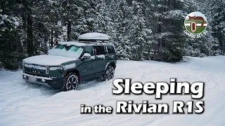 First Winter Dispersed Camping in the Sierra Nevada ~ Rivian R1S EV ~ Skiing and Snowboarding