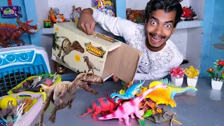 Dinosaurs Figure Unboxing T-rex Tyrannosaurus Rex, Triceratops, Stegosaurus.. Dinoz Home