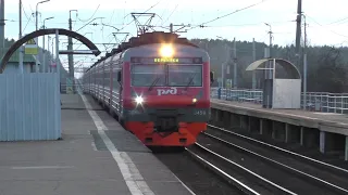 Электропоезд ЭД4М-0459 платформа Сушкинская