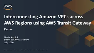 Interconnecting Amazon VPCs across AWS Regions using AWS Transit Gateway - Demo