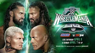 Cody Rhodes & Seth "Freakin" Rollins vs The Rock & Roman Reigns at WrestleMania 40 (WWE 2K24)