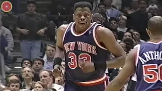 Derrick Coleman vs Patrick Ewing！NBA Playoffs ECFR 1994.5.4 New York Knicks at New Jersey Nets G3