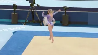 Jade Carey massive floor Olympic podium training