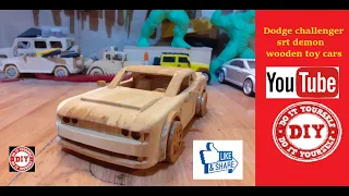 How to make a Dodge challenger srt demon --  wooden toy cars  --  Scroll Saw Project