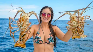 DIVING for LOBSTERS! CATCH Clean & COOK!- Florida's BEAUTIFUL Reefs!