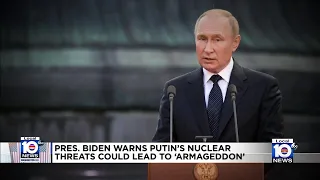 Biden warns Putin's nuclear threats could lead to 'Armageddon'