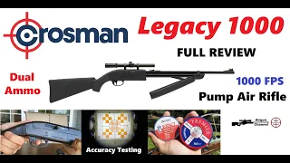 Crosman's Legacy 1000 (Full Review) "1000 FPS" Pump Air Rifle (DUAL AMMO)