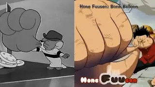 One Piece - Cartoons reference (tom and jerry,Loony Tunes)