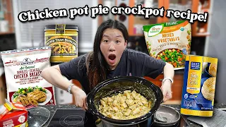 Let's make a chicken pot pie crockpot recipe! SO good!