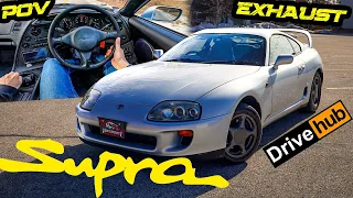 1993 MK4 A80 Toyota Supra Turbo JDM | Pure 2JZ Engine Sound, Accelerations & Fly-By's | DriveHub