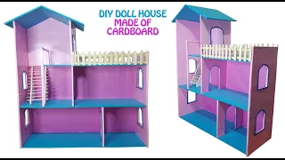 DIY Miniature Dollhouse Using Cardboard | How to Make a Dollhouse using Carton Box Simple & Easy