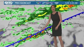 New Orleans Weather: Much cooler Sunday with some rain early