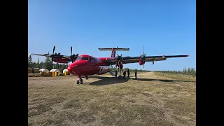 Sept, 2023 Dash 7 landing at Kaska Goose Lodge