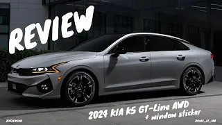 2024 KIA K5 GT-LINE AWD REVIEW -- BETTER THAN TOYOTA CAMRY XSE !?